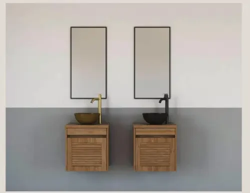 ארון אמבטיה שהם עץ מלא 43/25 ס״מ