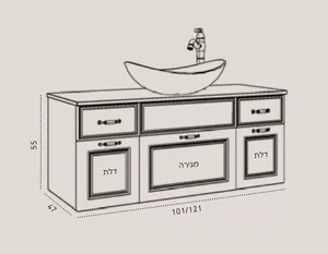 ארון אמבטיה תלוי טוסקנה שיש