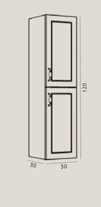 ארונות שירות בגוונים פרובנס תלוי