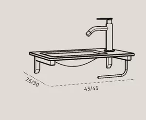 סט תליה זכוכית אינטגרלי במידות שונות