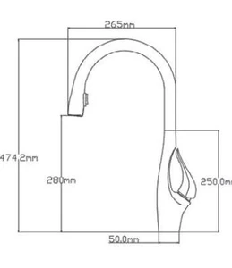 ברז מטבח מג''יק ניקל מט