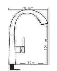 ברז מטבח ENTERPRISE ניקל מט
