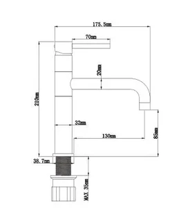 ברז נמוך קאמל ניקל
