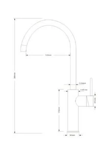 ברז גבוה ניקל כרום JULIET