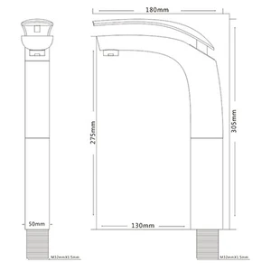 ברז LEXUS גבוה - ניקל מבריק