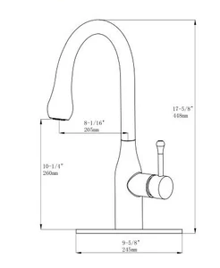 ברז מטבח GOLF נישלף - ניקל מוברש