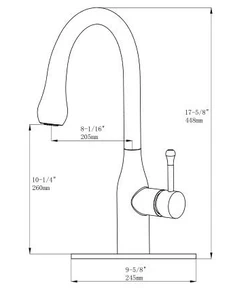 ברז מטבח GOLF נישלף - זהב מט