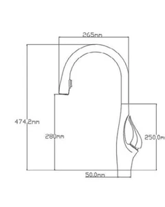 ברז מטבח מג''יק לבן מט