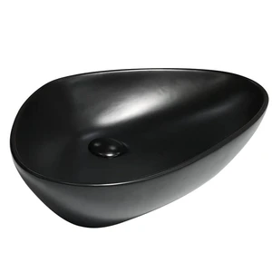 כיור חרס מונח וולקנו שחור