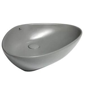 כיור חרס מונח וולקנו אפור מט