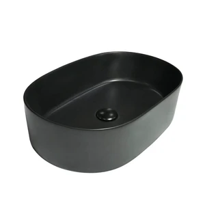 כיור מונח אובלי בשחור מט