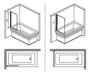 אמבטיון WALL - דופן קבוע 70 וול שחור