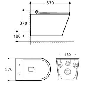 אסלה תלויה הוואי HAWAII לבן מבריק -