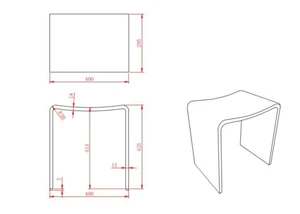 מושב אקרילי לאמבטיה - שחור
