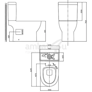 אסלת מונובלוק רימלס דגם המבורג - HAMBURG