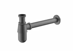 סיפון עגול אפור גרפיט