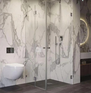 מקלחון פינתי קבוע + 2 דלתות קומו COMO