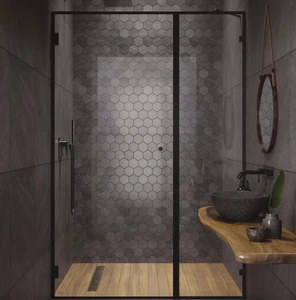 מקלחון חזית קבוע + דלת קאסטל CASTLE