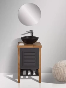 ארון אמבטיה 50/40 מונח שנהב