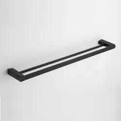 מתלה מגבות כפול NAPOLI שחור מט