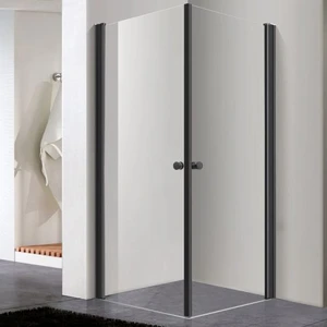 מקלחון טווין שחור TWIN BLACK 90/90